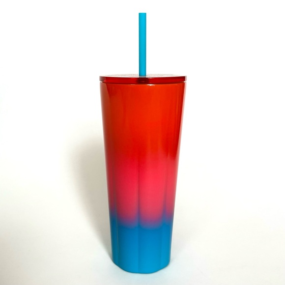 STARBUCKS 24oz TUMBLER LIMITED EDITION BEST MOST FAVORITE ORANGE PINK BLUE RED - Picture 3 of 4